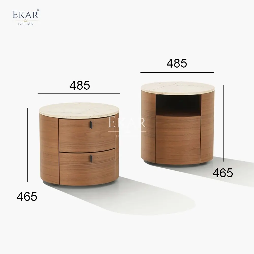 Modern Luxury White Oak Mountain Grain Smoked Bedside Cabinet for Bedroom Home Hospital School Contemporary Style for Hall Use