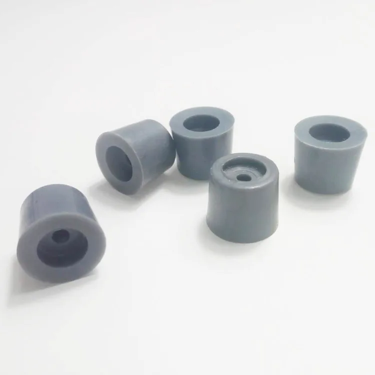 Safety Round Rubber Table Chair fixed foot  Gray screw plastic foot pad for chair