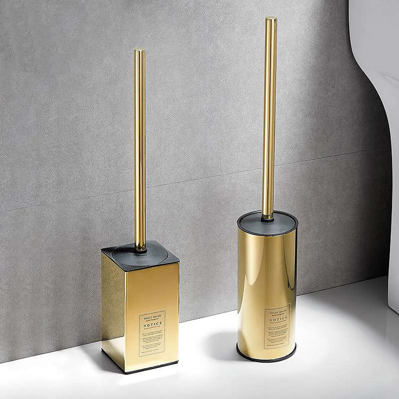 Household wall mounted stainless steel toilet brush holder set brushed gold black toilet cleaning brush holder for bathroom