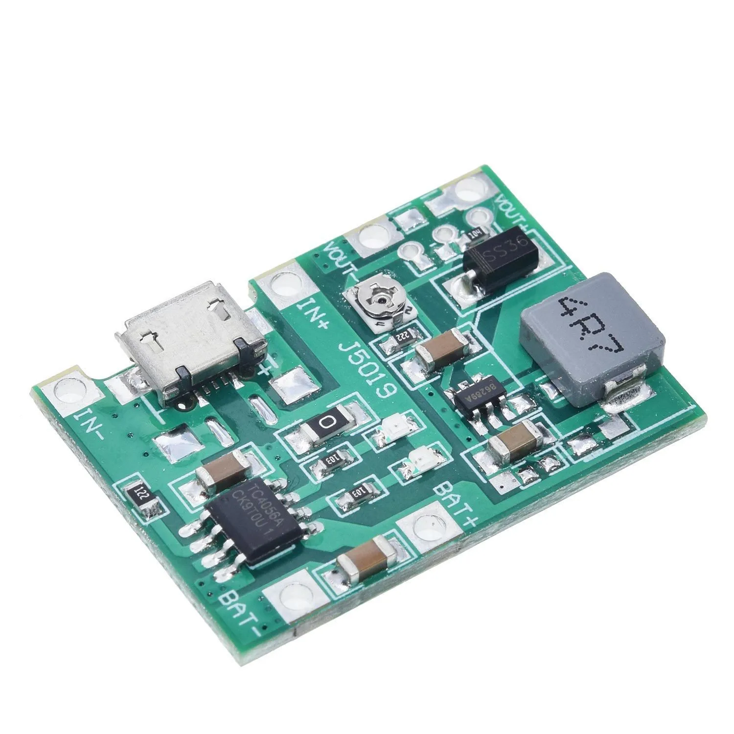 Новый литий-ионный аккумулятор для 18650 3,7 V 4,2 V батарея зарядное устройство доска DC-DC импульсный Повышающий Модуль TP4056 DIY Kit запчасти