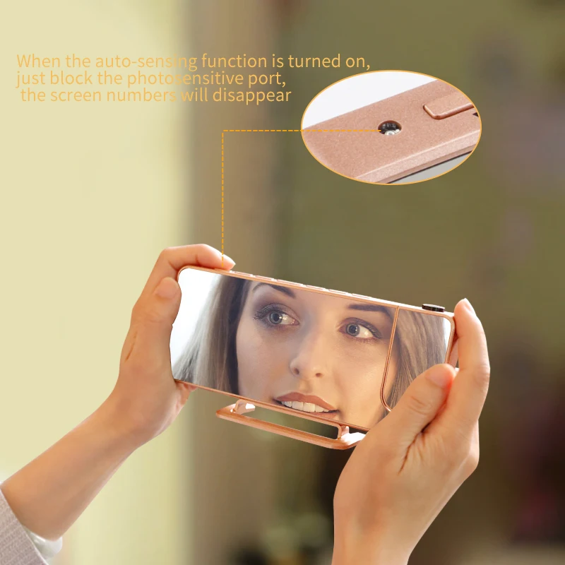 3D Clocks Home Decor Clock Desktop Digital Plastic Calendar Gold Black Alarm Office With Charger Oclock