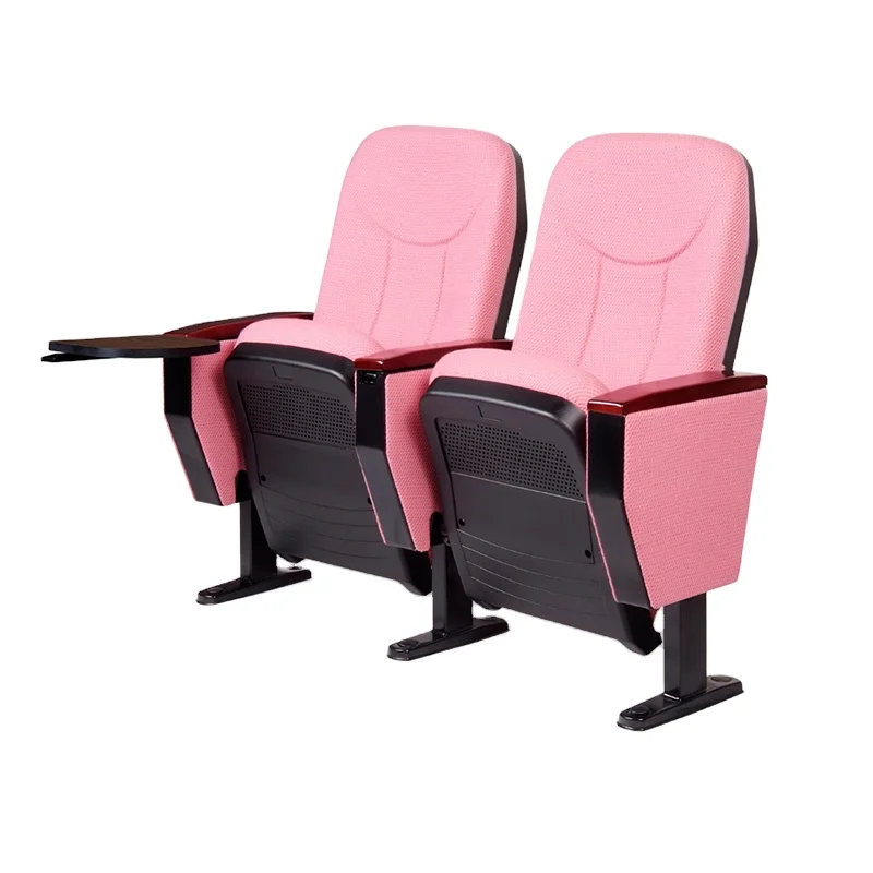 China Lecture Hall Folding Theater Seats Auditorium Chair With Wood Armrest
