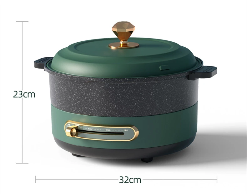 
Multi-Purpose 4L hot pot multi cooker Non-stick multi-function cookware sets with grill pan and hot pot 