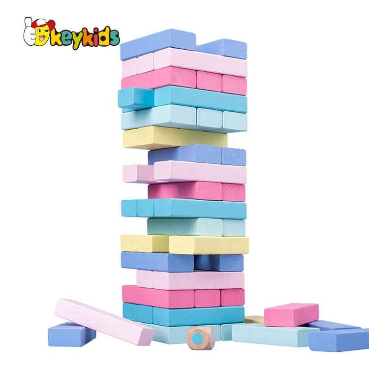 2024 Customize tumbling wooden block tower for children W13D238