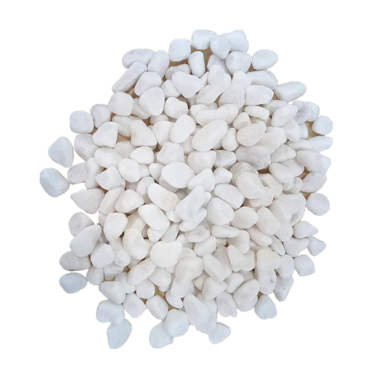 high quality  DL-001 snow white for landscaping and  Decorative Garden pebbles stone tumbled