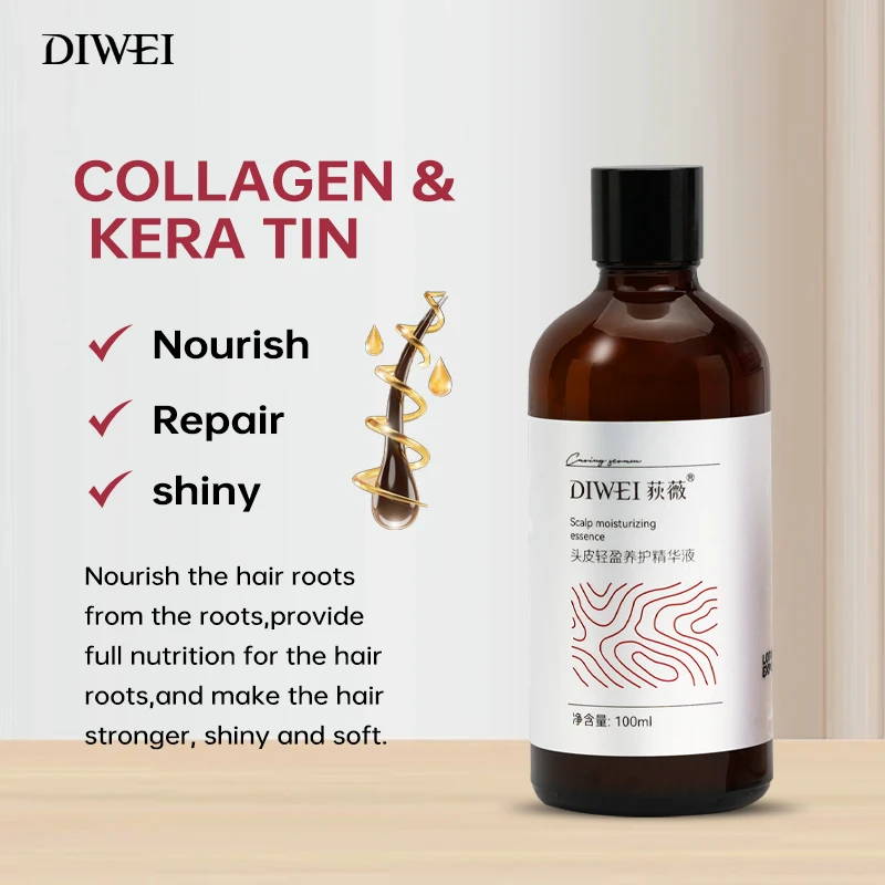 DIWEI Custom Luxury Hair Care Set Organic Protein Collagen Hair Mask Hair Serum Oil Shampoo And Conditioner Private Label