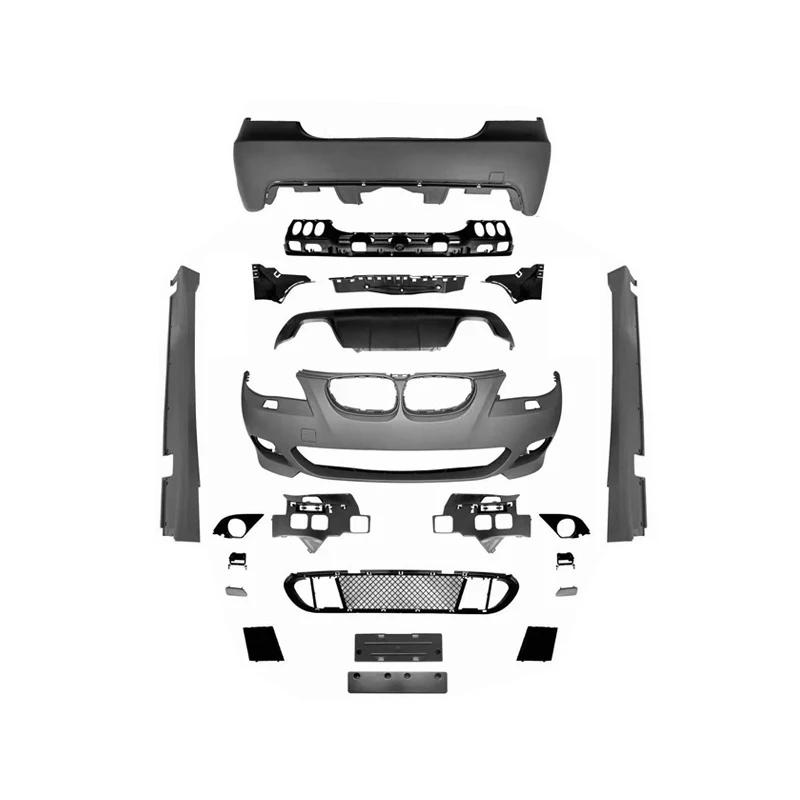 Assembly Kit Modified M-Tech Body Kit Upgrade MT Front And Rear Bumper Side Skirt For BMW 5-Series E60
