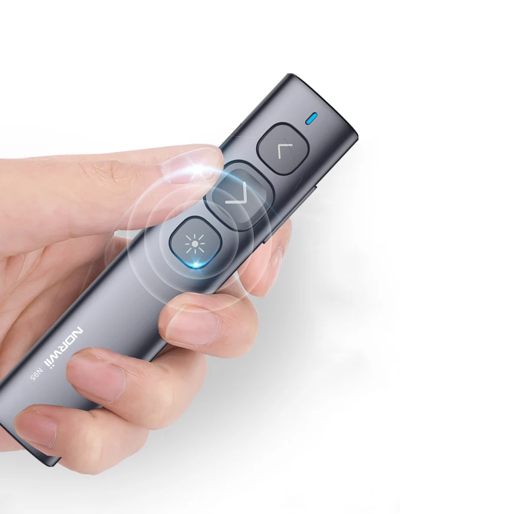 Norwii N95 Red Laser Presenter Computer Remote Control Presenter Slideshow  PPT Clicker for Teaching Meeting Training