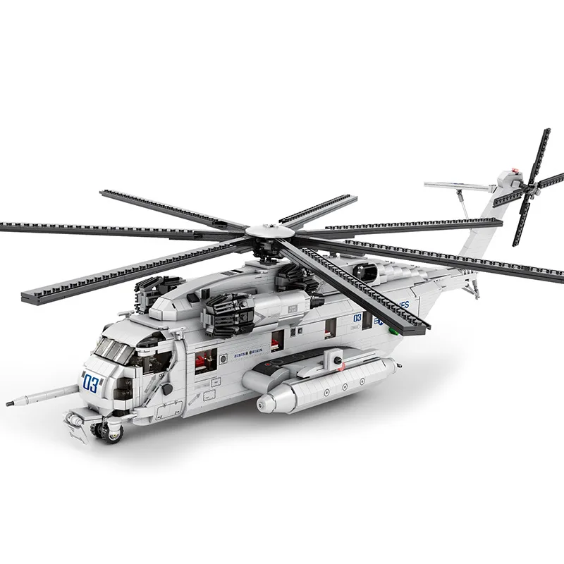 Строительный блок из серии «Военная CH-53» реобрикс 33037 модель вертолета кирпичный игрушечный симулятор самолета подарок для детей