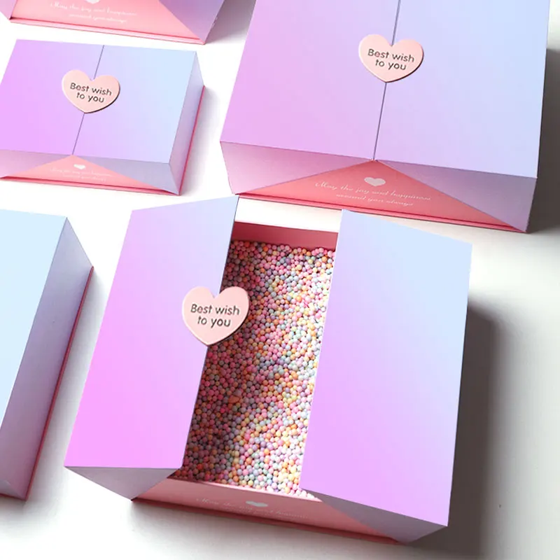 Custom Logo Luxury Christmas Design Double Door Opening Gift Box Set Packaging With Magnetic