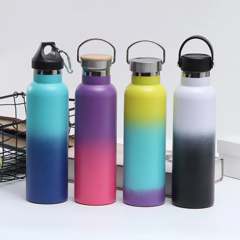 17OZ Vacuum Insulated Stainless Steel Water Bottle, Double Wall Wide Mouth Lids Keeps drink Hot or Cold Leak- Proof