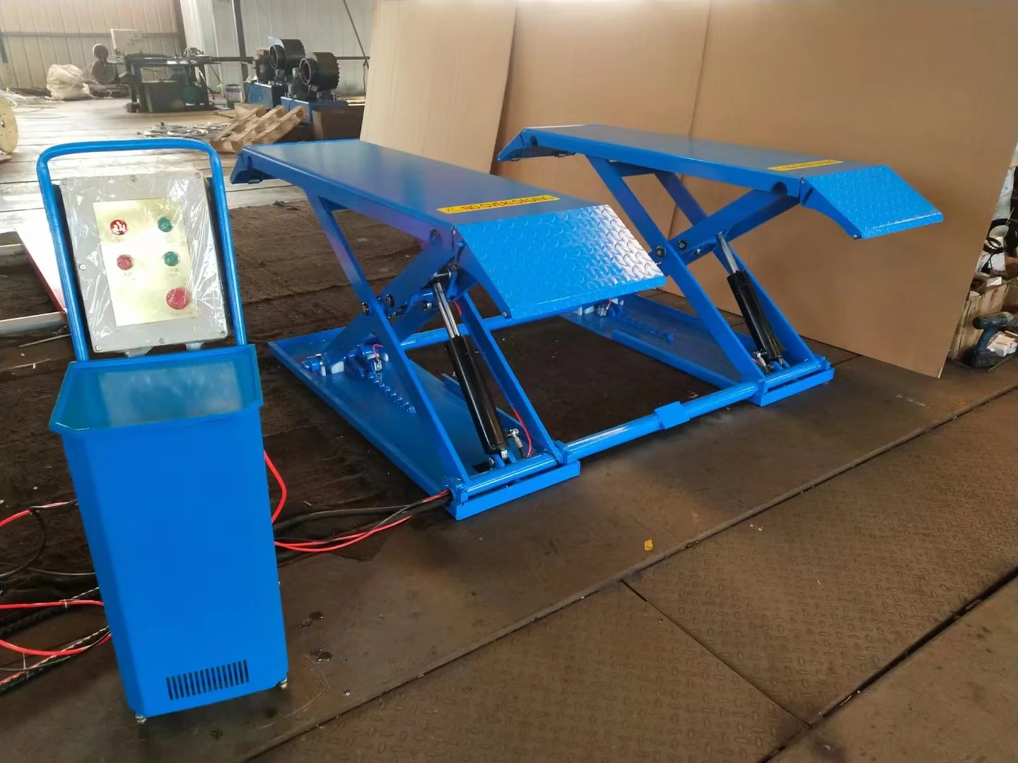 Ground mounted type low shear movable small hydraulic mid rise scissor car lift