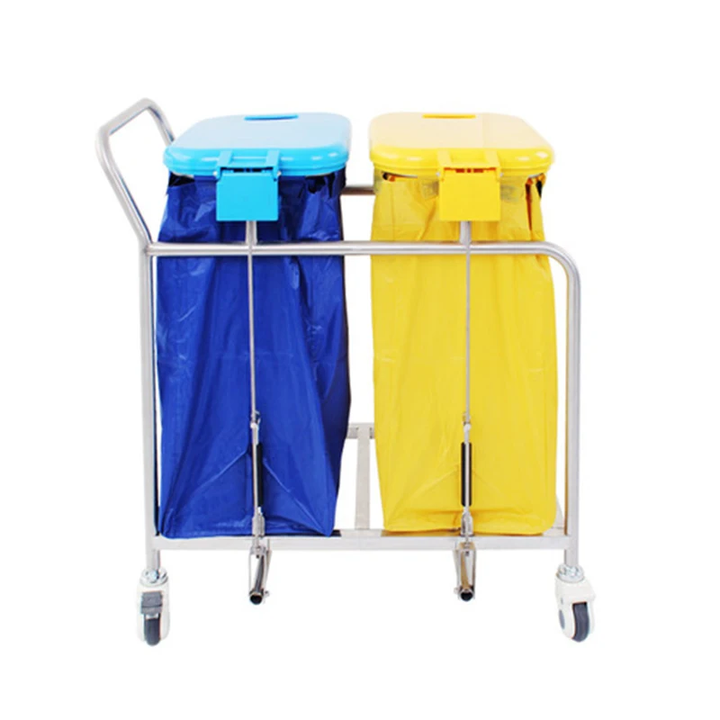 Hotel Cleaning Cart Housekeeping Trolley Hospital Trolley Cart Plastic Cleaning Trolley