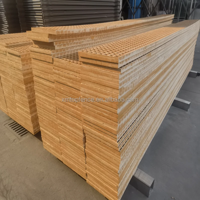 Fiberglass Mesh Platform Pultruded Grating drainage  grating for Floor Composite Molded grating walkway  cover channel