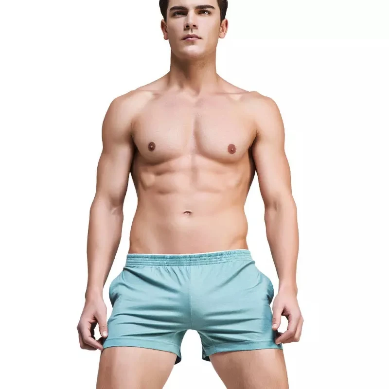 Мягкие мужские домашние штаны, короткие шорты, мужское нижнее белье, боксеры на заказ