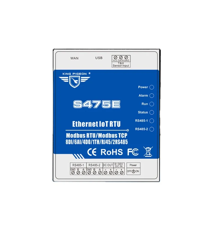 BLIIOT Modbus RTU Ethernet модуль ввода-вывода данных получение SMS сигнализации контроллер S475