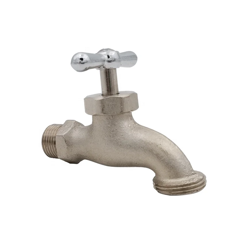 
slow open brass bibcock 1/2 chromed outdoor cold water tap wall mounted garden faucet basin nixer 