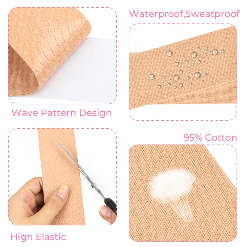 Breast Lift Tape with Nipple Covers Adhesive Bra Body Tape Instant Breast Lifters for Women