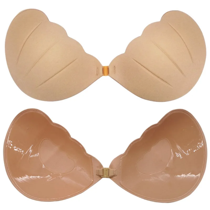One Piece Silicone Push-up Strapless Self-adhesive Sticky Invisible Backless Bra