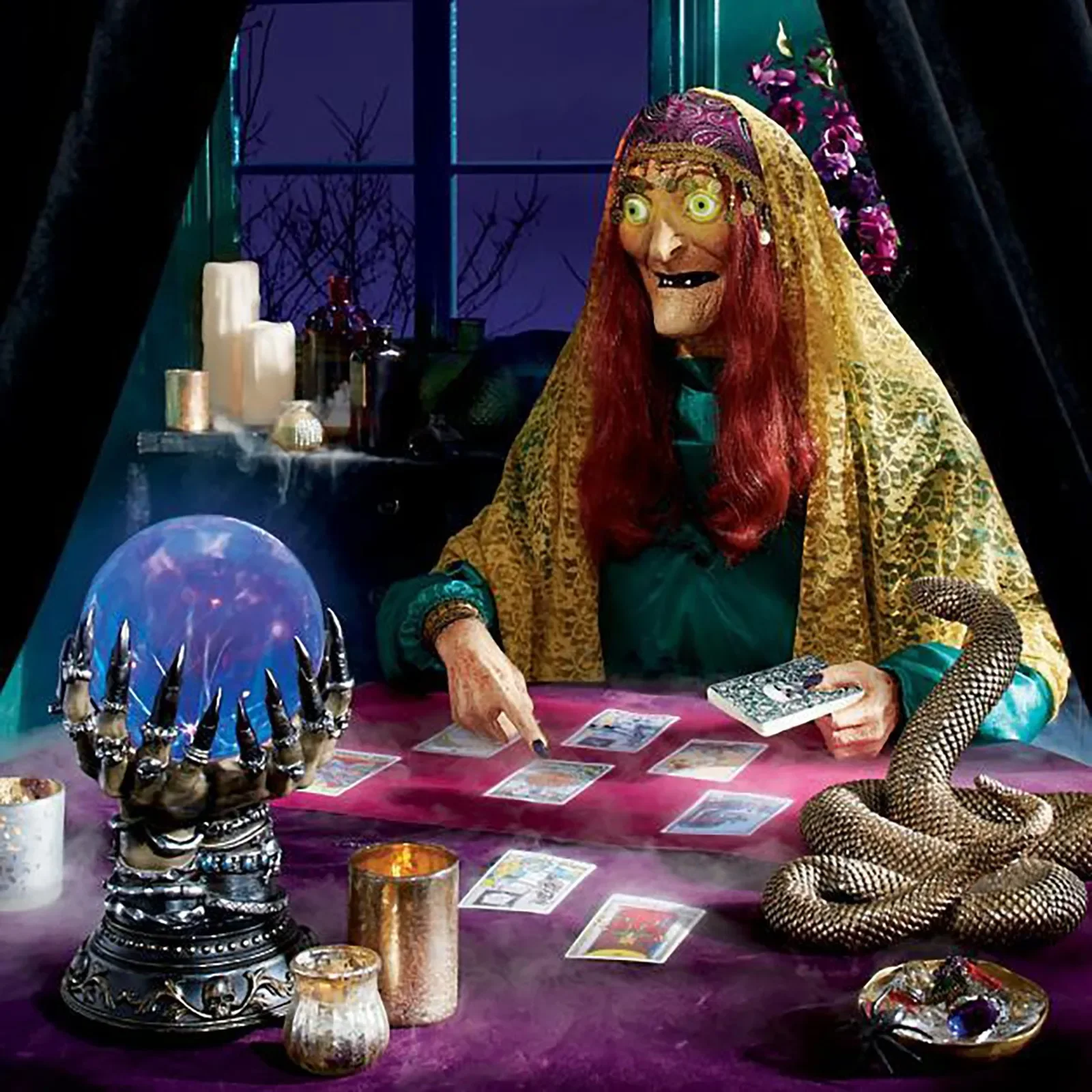 Portable Luminous Luxury Celestial Magic Skull Finger Plasma Ball Creative Glowing Halloween Crystal Ball