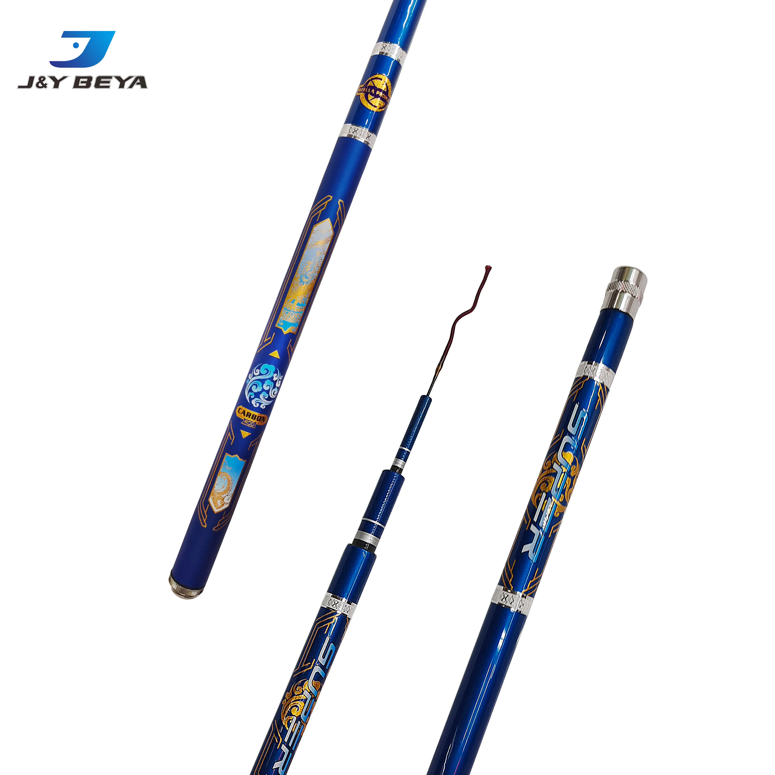 Manufacturers wholesale carbon ultra - short fishing rod positioning short section rod 3.8 M/4.5m/5.2m/6.3m
