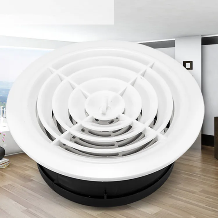 Vent Adjustable ABS Air Vent Extract Valve Grille Round Diffuser Ducting Air Ventilation Cover Air Volume kitchen Bath Outlet Fr