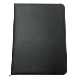 China supplier a4 pu leather compendium/zipper folder