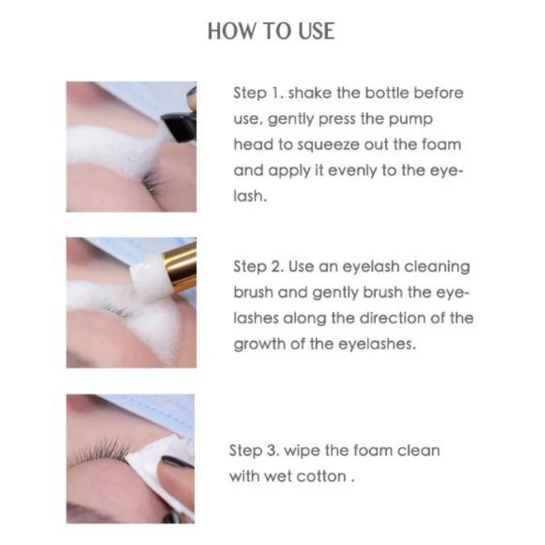 
Las Extension Supplies Kits Lash Bathe Supply Produts OEM Eyelash Extension Cleanser Tools 