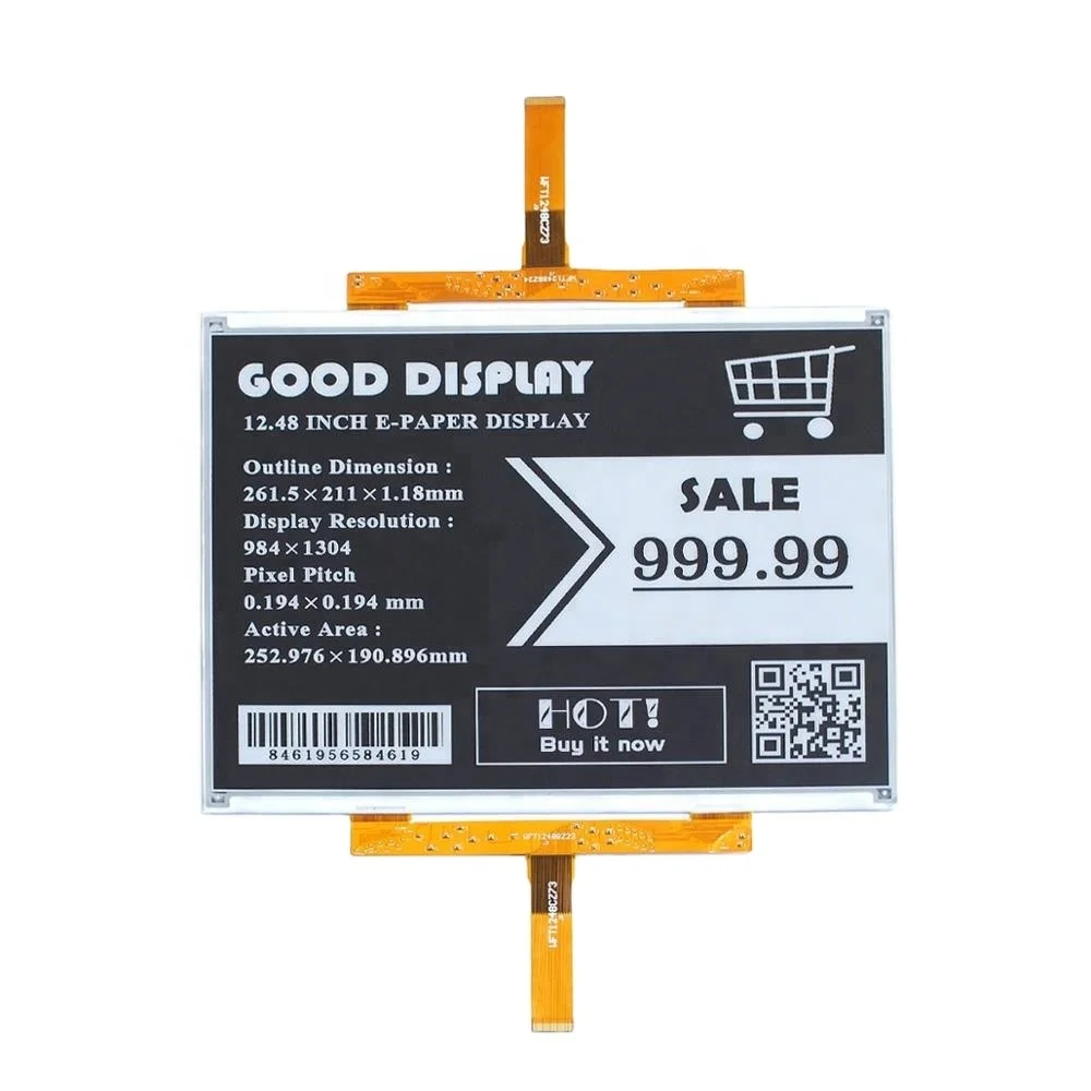 large e ink display 12.48 inch eink screen