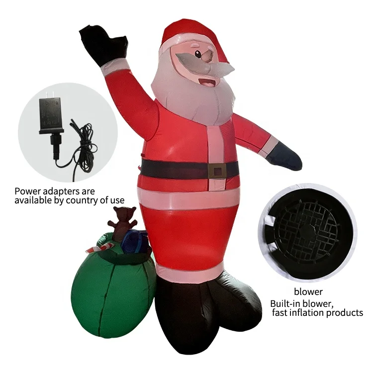Waterproof light air blow up christmas inflatable santa claus Inflables Navidenos exterior Inflable Navidad