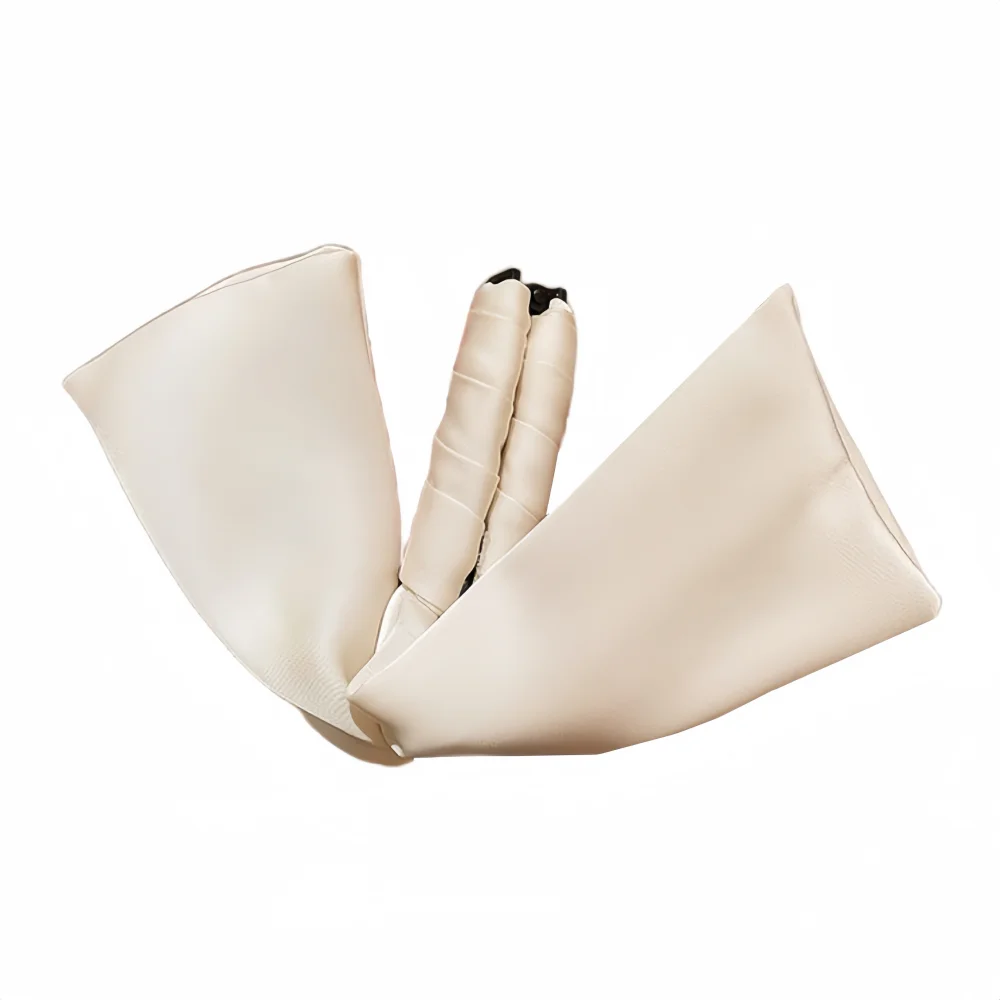 Satin Bow Hair Clip Ponytail Clip Solid Color Fancy Elegant Style Plastic Banana Clip Hair Claws