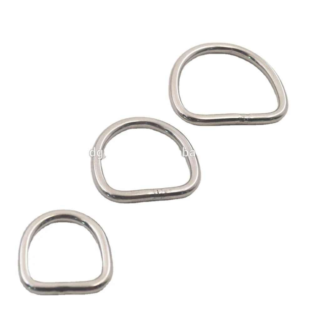 Practical welded D shape solid stainless steel rings luggage accessories or other bag accessories