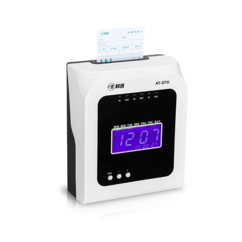 Punch Card Time Recorder Clock Thermal Printing Employee Attendance Time Recording
