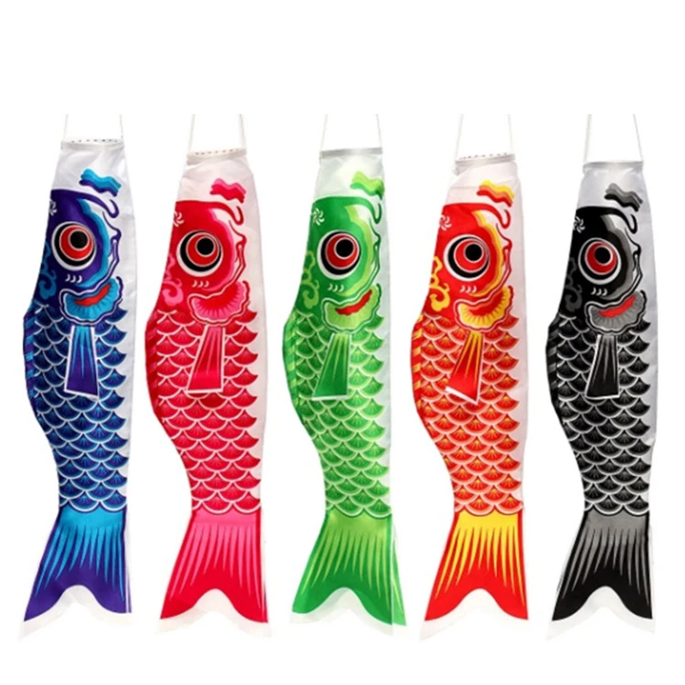 Japan Style Carp Wind Sock Flag Wind Chimes Hanging Decoration Koinobori