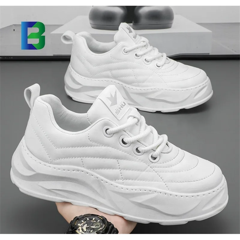 New design wholesale man fashion beautiful high quality men white running shoes comfort walking style shoes zapatos deportivos