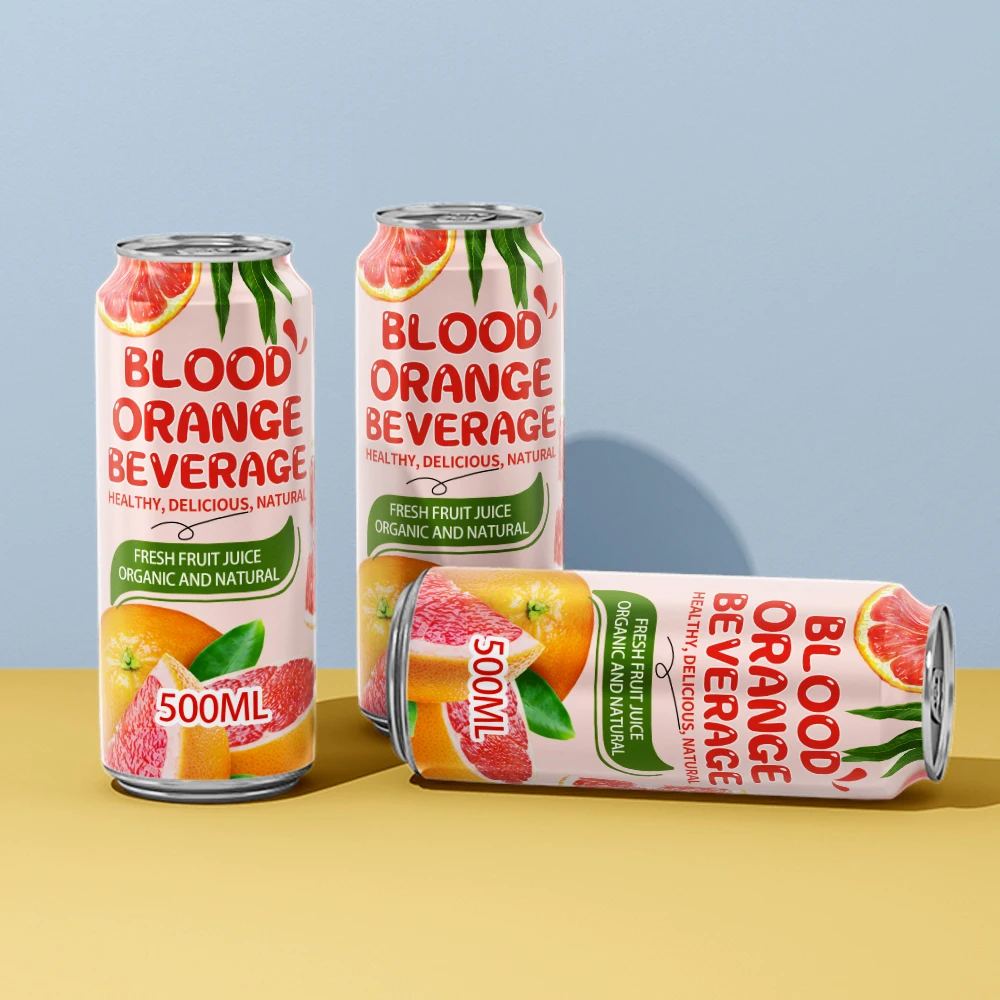 Wholesale Customized 330ml 33cl Sparkling Fruit Drink Canned Carbonated Soda Fruit Flavor Beverage for Sale