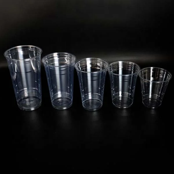 Custom logo 9oz 12oz 16oz 20oz 24oz 32 Oz Disposable PET Plastic Clear Cold Juice Cups with lids and straws