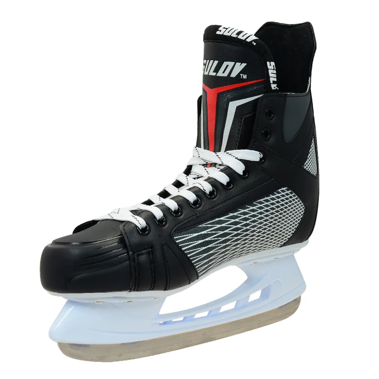 Adjustable Ice Skates Adult Beginner Speed Ice Hockey Skate Shoe Rink One-piece Skates Without LACES for Women Men