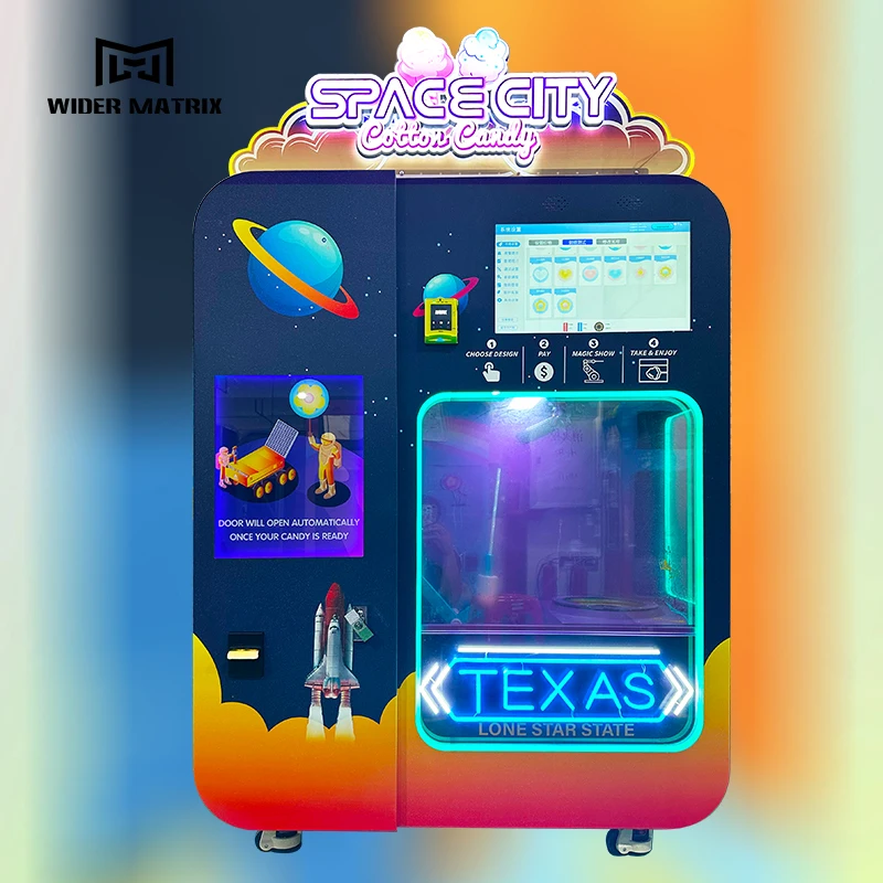 High quality Intelligent Cotton Candy Vending Machine Commercial Automatic Fairy Floss Machine wm980