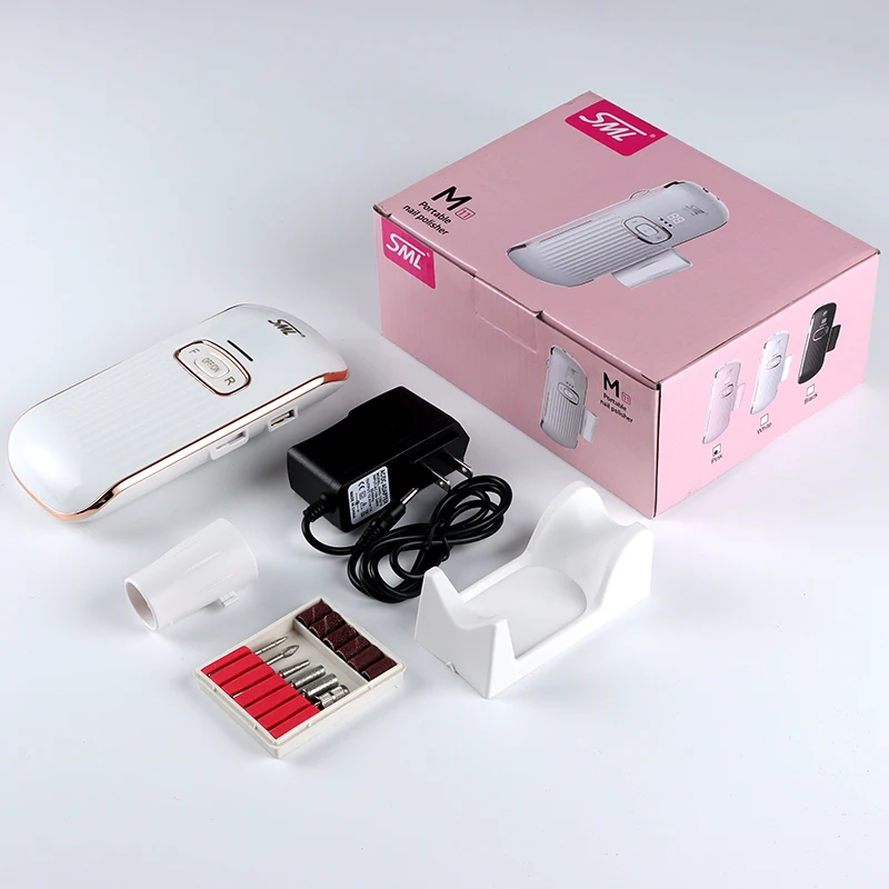 SML Custom micromotor strong M11 nail file drill machine 35000 rpm rechargeable cordless electric nail drill for manicure