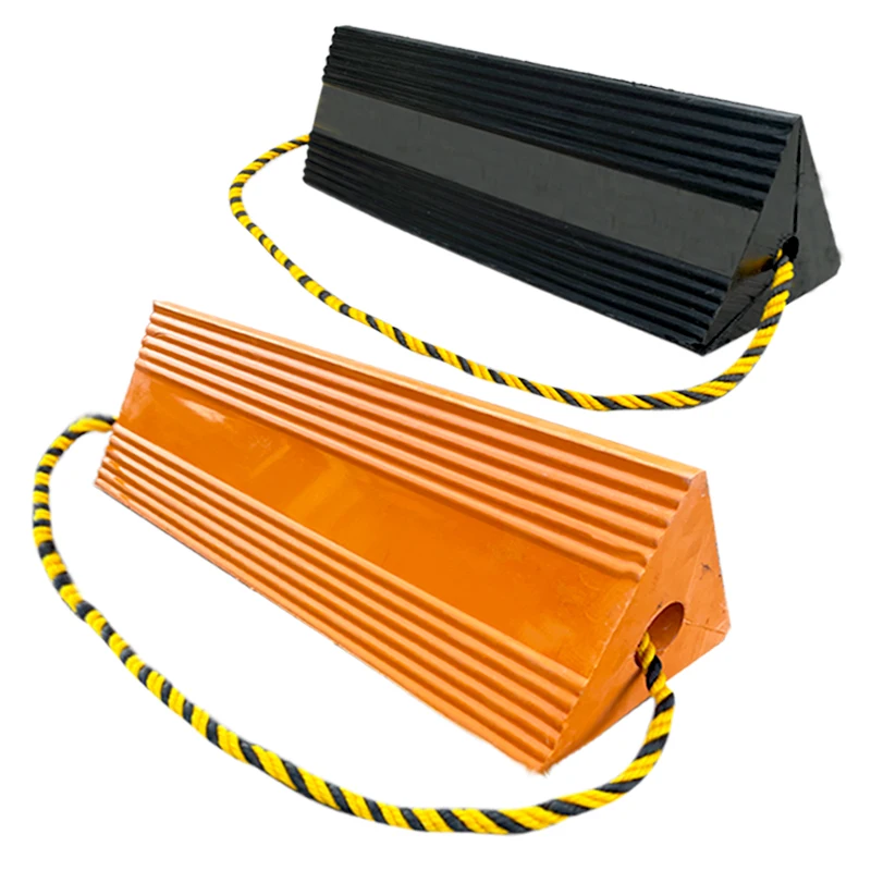 Orange Red Wheel Chock Factory New Design Tire Bumper Solid Rubber  Aircraft Parking Stopper  for Motorcycle, Aircraft, Trailer