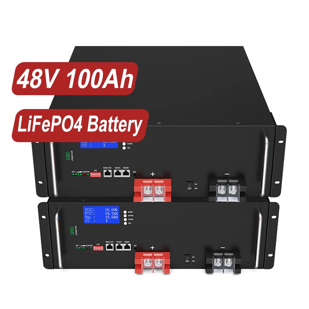 Customized LiFePO4 Inverter Battery Pack 51.2V 100Ah Solar Home Power System 48V Lithium Ion Battery