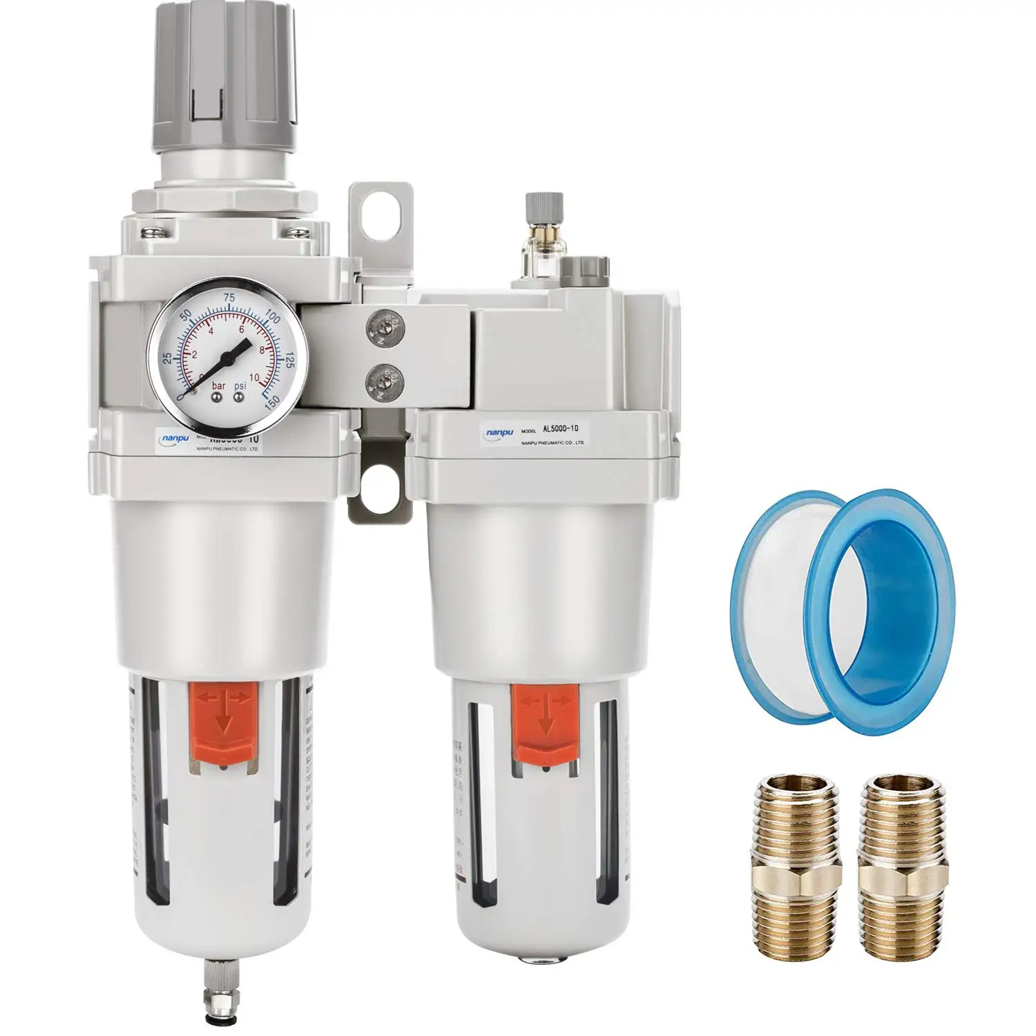 NANPU SMC FRL Air Source Treatment Filter AC2010 AC3010 AC4010 AC5010 BSP Pressure Reducing Valve Oil-water Separator Regulators