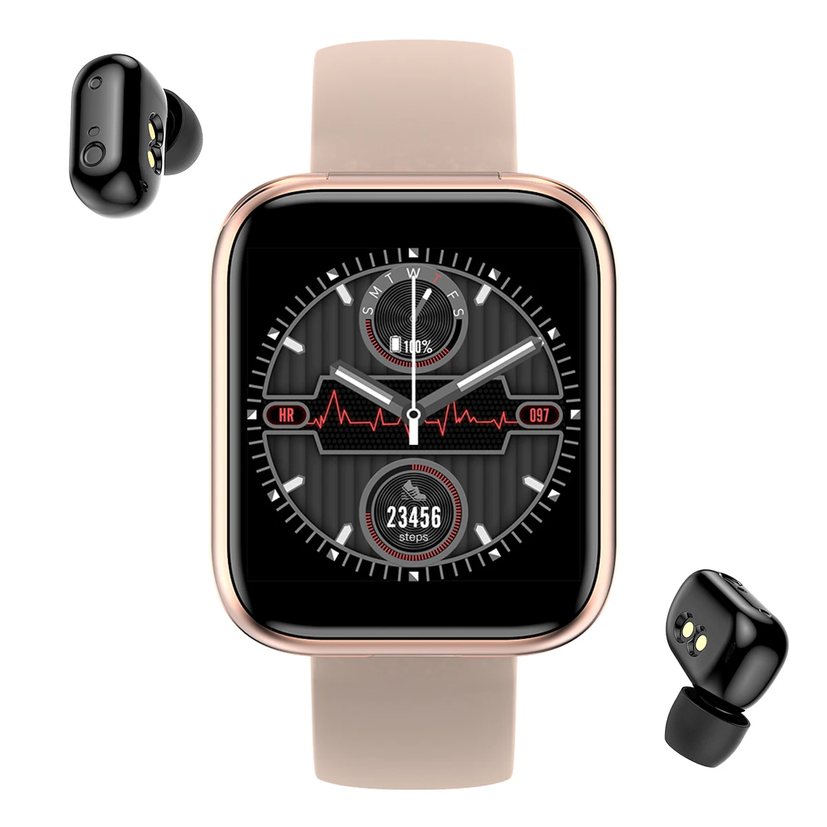 Smart Watch X5 Tws Earbuds Headset Wireless Earphones Two In One 1.54inch Call Music Sport Band Smartwatch For Android Ios