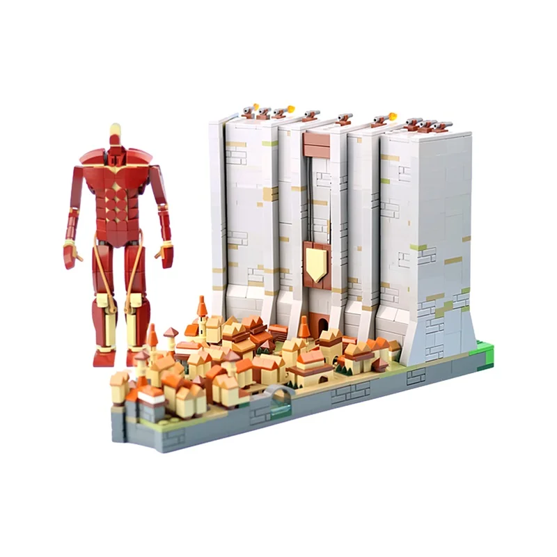 GoldMoc Creative Manga Series Castle Bricks Toys MOC-129657 The Walls Building Blocks Toy Blocks Set