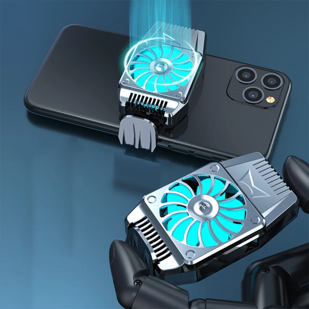 Smart Phone Cooler Gamer Mobile Phone Fan Cooling Pad Universal Cell Smartphone Cooler with Fan Cooling Fan Radiator
