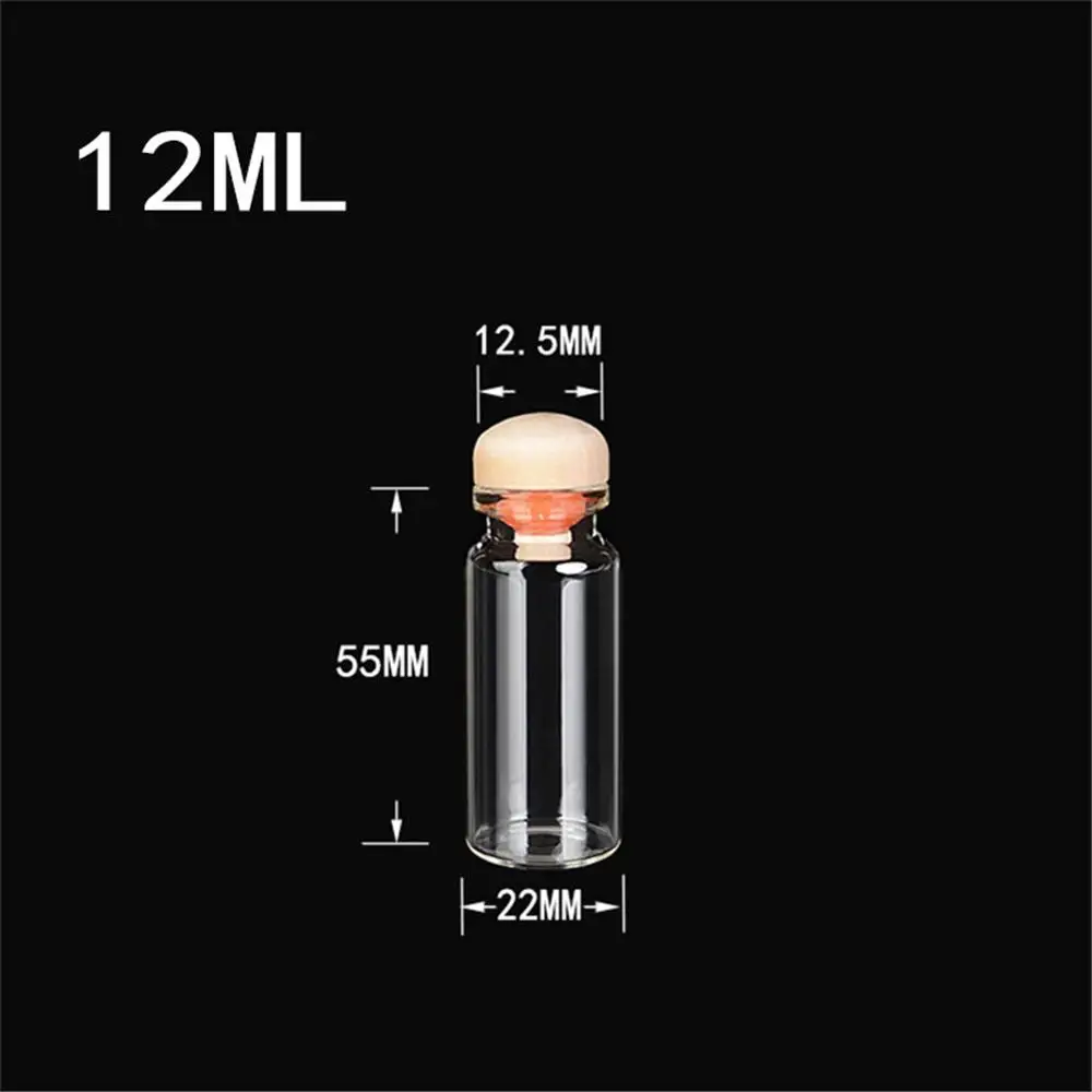 
12ml Custom Made Bottle Hand Blown Glass Bauble Bottles with Cork Small Jars Vials Gift Crafts Glass Borate Bottle Wholesales 