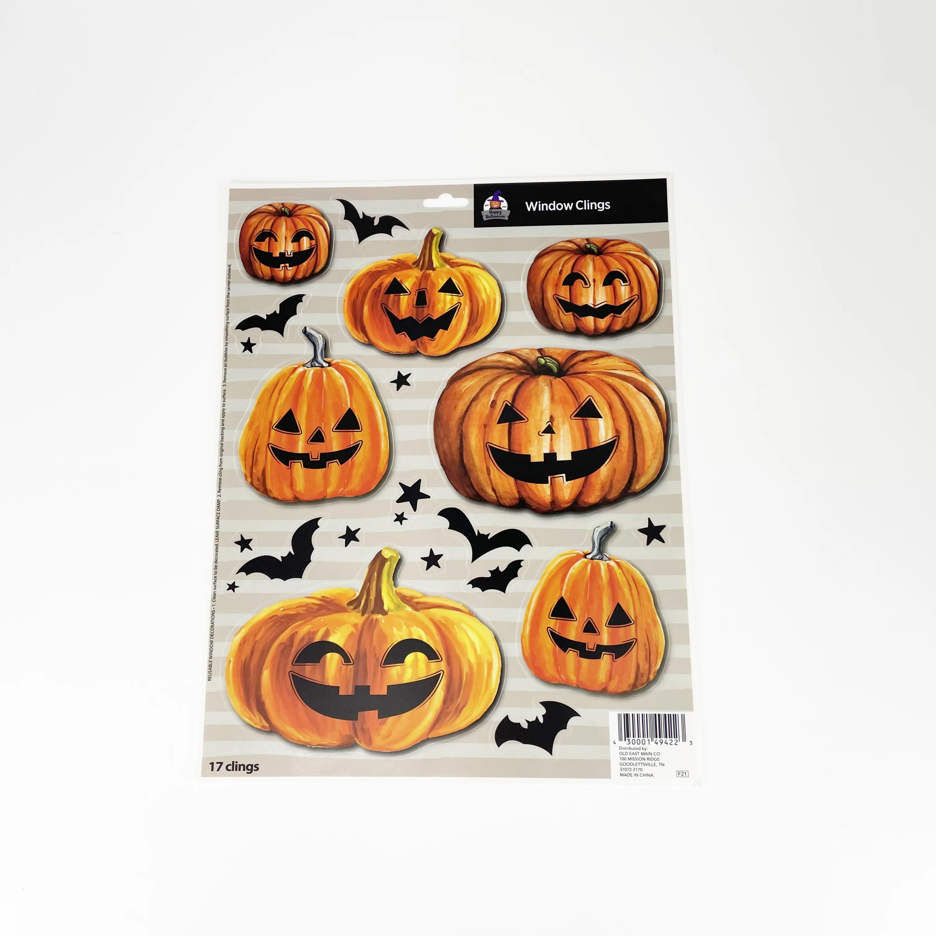 New Halloween Removable Static Clings Window Wall Decorations Party Stickers No Glue