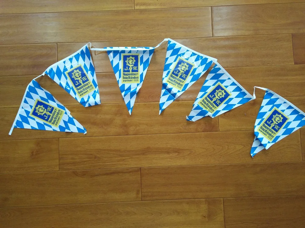 Wholesale custom decorative hanging bunting triangle pennant string flags