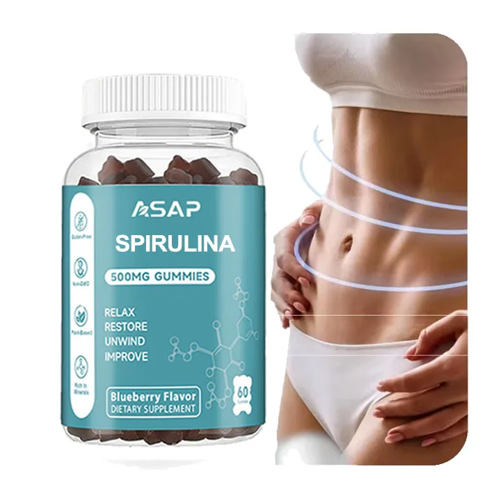 OEM Spirulina Gummy Vitamin Supplements Super Greens spirulina gummies for Immune & Digestive